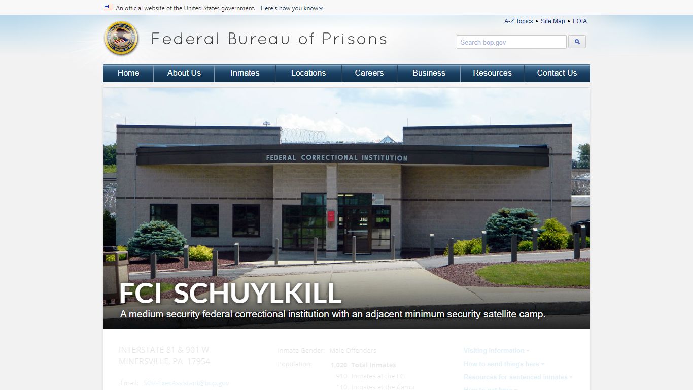 FCI Schuylkill - Federal Bureau of Prisons